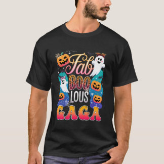Cute Leopard Fab Boo Lous Gaga Spooky Halloween Co T-Shirt