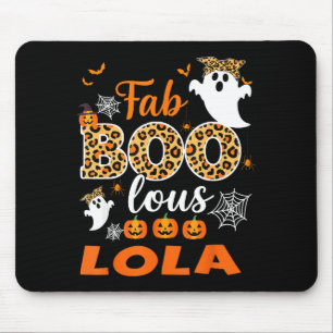 Cute Leopard Fab Boo Lous Lola Soky Halloween Cost Mouse Pad