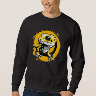 Cute Leopard Gecko Cartoon Colourful Lizard Reptil Sweatshirt