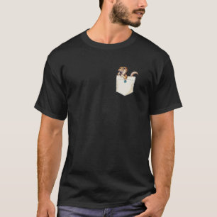 Cute Leopard Gecko In The Pocket Funny Gecko Lover T-Shirt