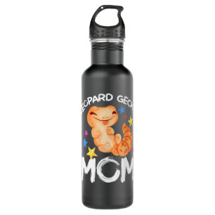 Cute Leopard Gecko Mum Reptile Gecko Animal Leopar 710 Ml Water Bottle