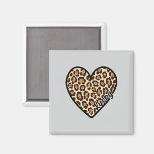 Cute Leopard Heart Valentine's Day gift Magnet
