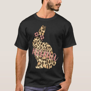 Cute Leopard Print Bunny Mama Pattern Easter Rabbi T-Shirt