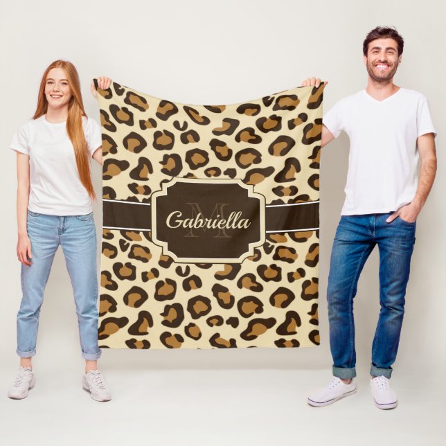 Cute Leopard Print Fleece Blanket (In Situ)