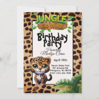 Cute Leopard Print Kitty Cat Go Wild Birthday 🐆