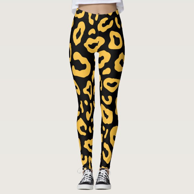 Cute Leopard Print Leggings (Front)