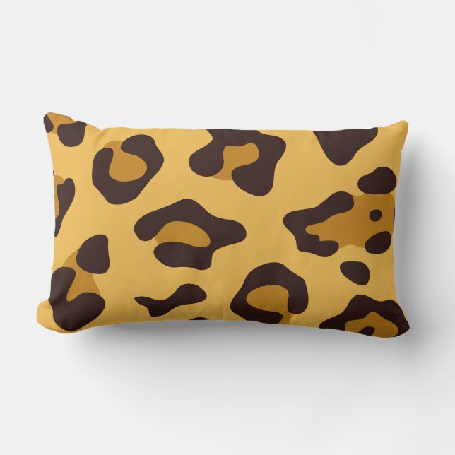 Cute Leopard Print Lumbar Cushion (Front)