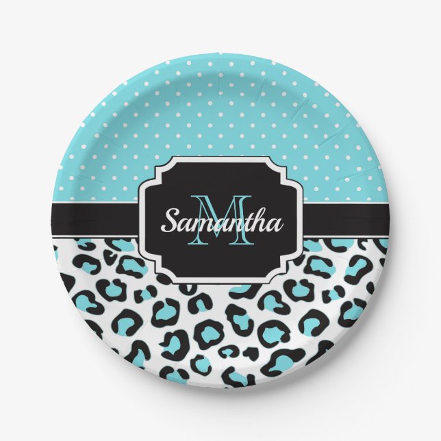 Cute Leopard Print Paper Plate (Front)