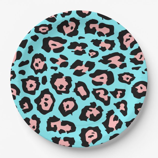 Cute Leopard Print Paper Plate (Front)
