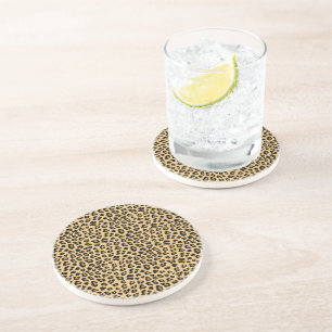 Cute Leopard Print Pattern Coaster