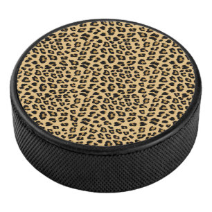 Cute Leopard Print Pattern Hockey Puck