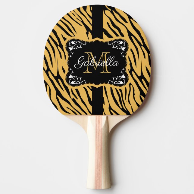 Cute Leopard Print Ping Pong Paddle (Front)