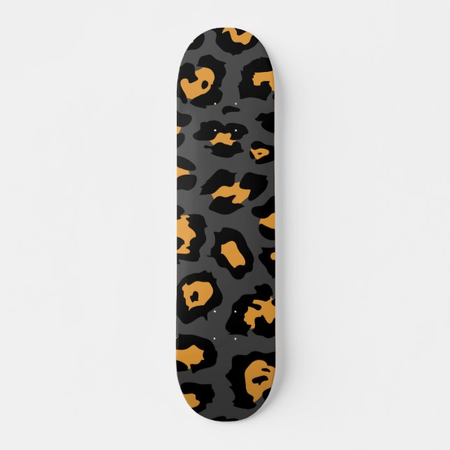 Cute Leopard Print Skateboard (Front)