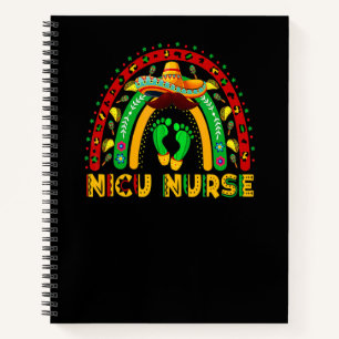 Cute Leopard Rainbow Cactus Nicu Nurse Cinco De Ma Notebook