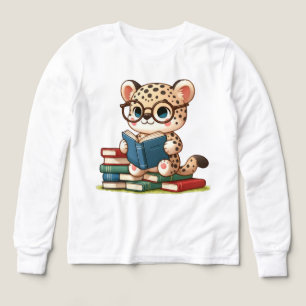 Cute Leopard Reading