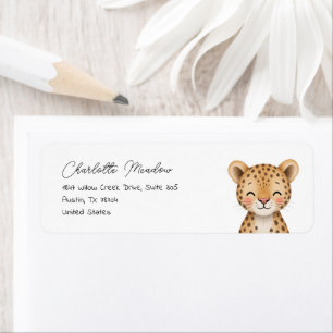 Cute Leopard Safari Return Address Labels