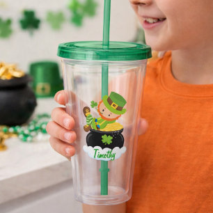 Cute Leprechaun Acrylic Tumbler