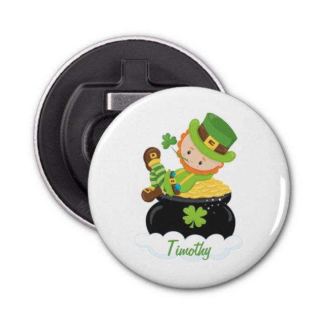 Cute Leprechaun Bottle Opener (Front)