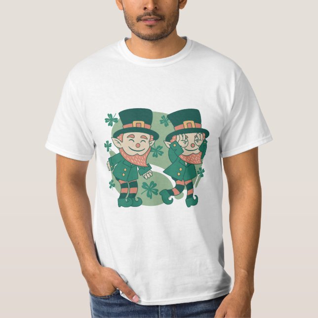 CUTE LEPRECHAUN GRIDDY DANCE ST PATRICKS DAY 2023 T-Shirt (Front)