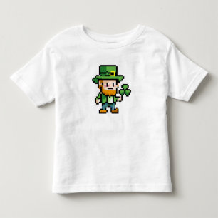 Cute Leprechaun with a Shamrock St. Patrick's Day Toddler T-Shirt