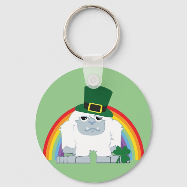 Cute Leprechaun Yeti Key Ring (Front)