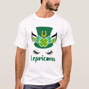 Cute Lepricorn Unicorn Baby Girls Kids Happy St Pa T-Shirt