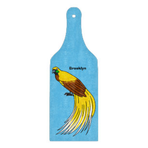 Cute lesser bird of paradise illustration cutting board