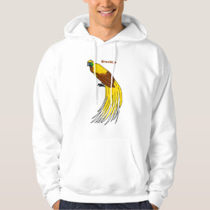 Cute lesser bird of paradise illustration hoodie