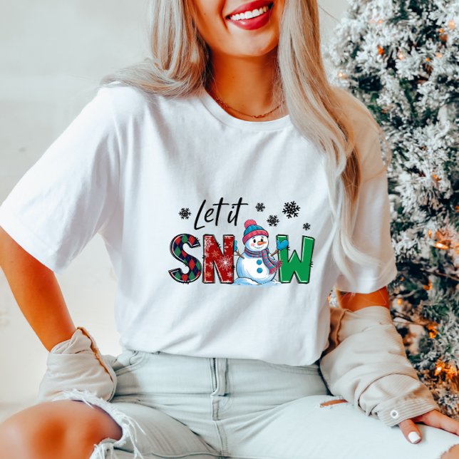 Cute Let It Snow Snowman Christmas Tee (Creator Uploaded)