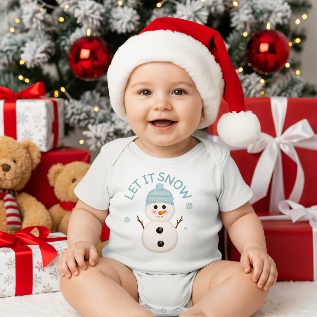 Cute Let It Snow Snowman Toddler Bodysuit  (Creator Uploaded)