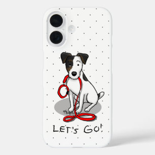 Cute Let's Go! Jack Russell Terrier (tri-color 1) iPhone 16 Case