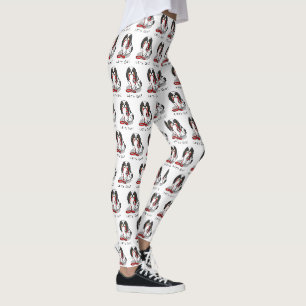 Cute Let's Go! Japanese Chin Dog (tri-color 1) Leggings
