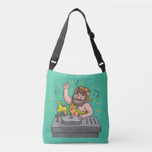 Cute Lets Rock, Stone Age, Caveman Deejay Tote