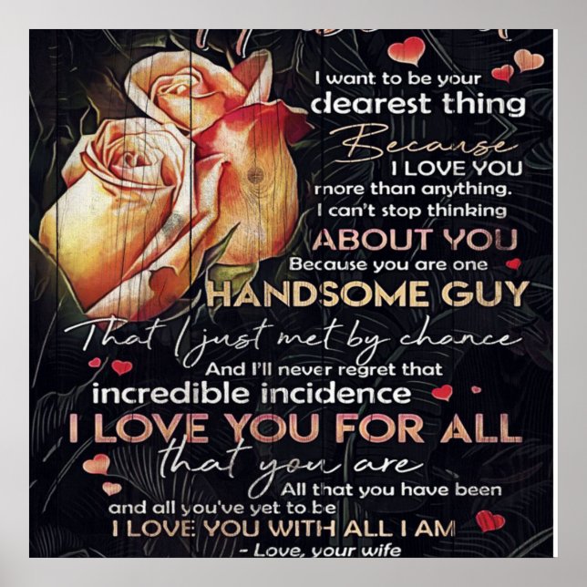 Cute Letter For Husband | Family Decoration | (Front)