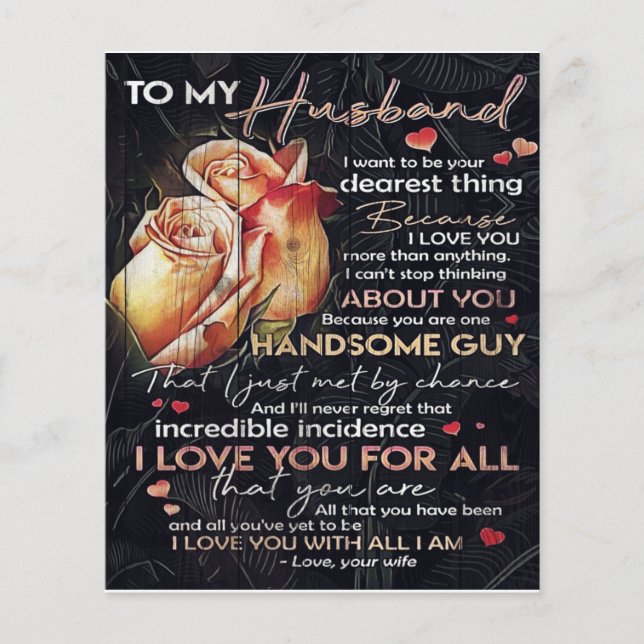 Cute Letter For Husband | Family Decoration | Flyer (Front)