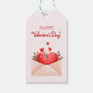 Cute Letter Heart Happy Valentine's Day Gift Tags