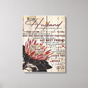 Cute Letter To Husband Cool Design Gift Canvas Print