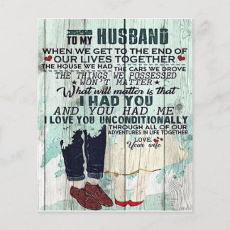 Cute Letter To Husband | Cool Design Gift | Flyer