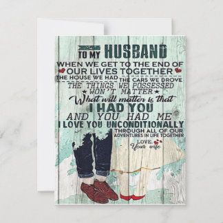 Cute Letter To Husband | Cool Design Gift | Invitation