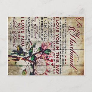 Cute Letter To Husband Lovely Gift Father Day Announcement Postcard