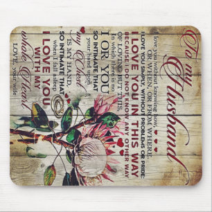 Cute Letter To Husband Lovely Gift Father Day Mouse Pad