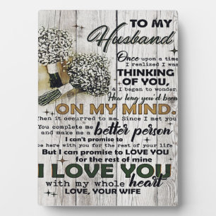 Cute Letter To Husband   Lovely Gift   Father Day Plaque