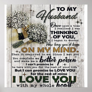 Cute Letter To Husband   Lovely Gift   Father Day Poster