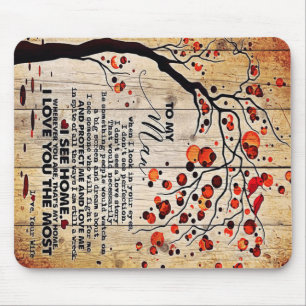 Cute Letter To Husband   Lovely Gift For Husband Mouse Pad