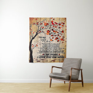 Cute Letter To Husband   Lovely Gift For Husband Tapestry