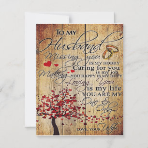 Cute Letter To Husband Lovely Gift Invitation