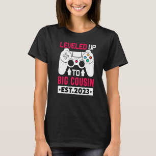 Cute Levelled Up To Cousin 2023 Gamer Girl  Cousin T-Shirt