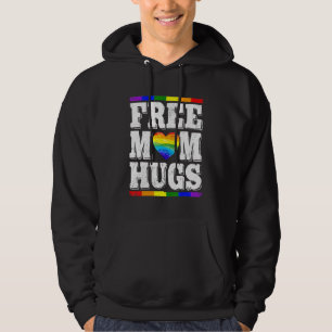 Cute Lgbt Gay Pride Month Rainbow Free Mum Hugs Le Hoodie