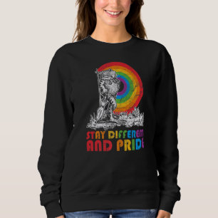 Cute Lgbt Pride Frog Stay Different And Pride Sweatshirt