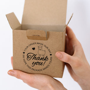Cute Lhama Thank You  Rubber Stamp